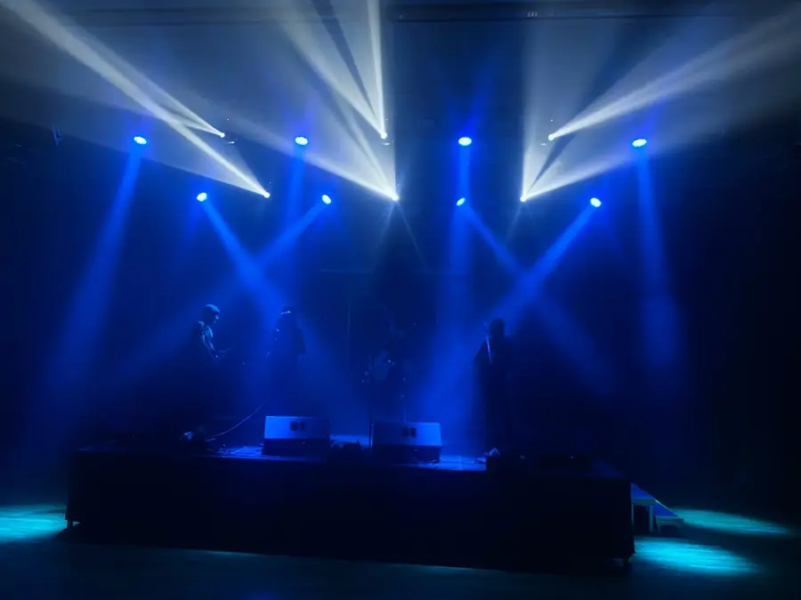 Blått scenljus